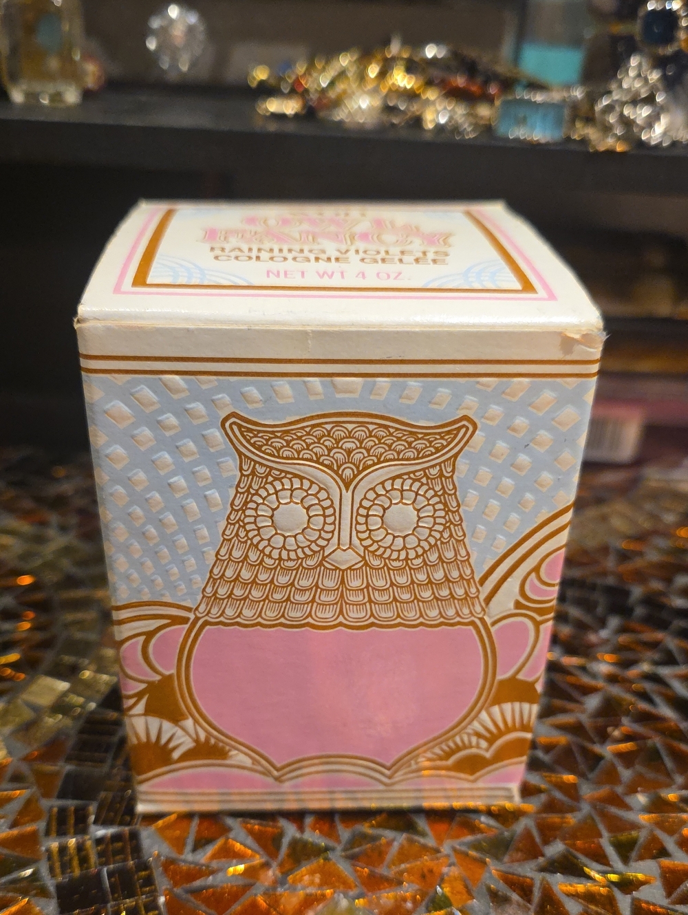 Avon Pink and Gold Owl Bath Bomb Gift Box